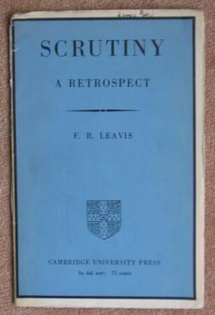 Scrutiny: A Retrospect
 Image