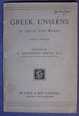 Greek Unseens in Prose and Verse
 Image