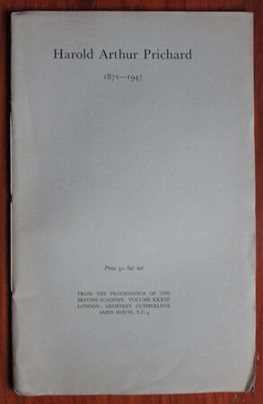 Harold Arthur Prichard 1871-1947
 Image