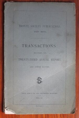 Brontë Society Transactions Part XXVII 1917
 Image