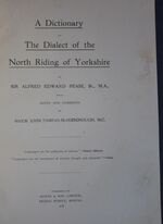 A Dictionary of the North Riding Dialect
 Additional Image