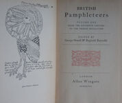 British Pamphleteers: Volume One, From the Sixteenth Century to the French Revolution
 Additional Image