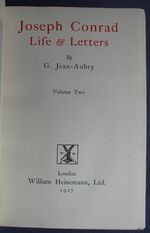 Joseph Conrad, Life and Letters, Two Volumes
 Additional Image
