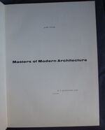 Masters of Modern Architecture
 Additional Image