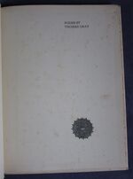 Poems by Thomas Gray
 Additional Image