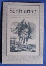 The Scriblerian and the Kit-Cats Vol. XXXV, Nos 1 and 2, Autumn 2002 and Spring 2003
