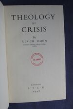 Theology of Crisis
 Additional Image