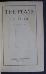 The Plays of J. M. Barrie in One Volume - including Peter Pan
 Additional Image