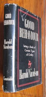Good Behaviour, being a study of certain types of civility
 Additional Image