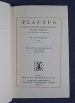 Plautus in Five Volumes: Volume IV - The Little Carthaginian, Pseudolus, The Rope
 Additional Image