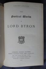 The Poetical Works of Lord Byron
 Additional Image