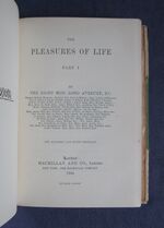 The Pleasures of Life Part I and Part II bound together
 Additional Image