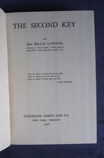 The Second Key
 Additional Image