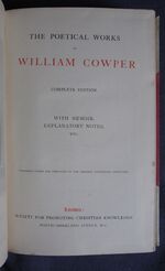 The Poetical Works of William Cowper
 Additional Image