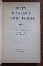 Fifty Romance Lyric Poems
 Additional Image