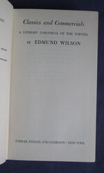 Classics and Commercials: A Literary Chronicle of the Forties
 Additional Image