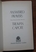 Answered Prayers: The unfinished novel
 Additional Image