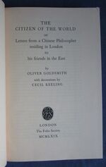 The Citizen of the World: Or, Letters from a Chinese Philosopher Residing in London to his friends in the East
 Additional Image
