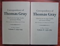 Correspondence of Thomas Gray, edited by the late Paget Toynbee and Leonard Whibley - Three Volumes Complete
 Additional Image