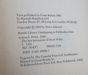 The Last Testament of Oscar Wilde: A Novel
 Additional Image