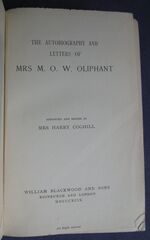 The Autobiography and Letters of Mrs M. O. W. Oliphant
 Additional Image