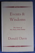 Events and Wisdoms Poems 1957-1963
