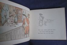 Randolph Caldecott's Picture Books, Six Volumes Bound in One: An Elegy on the Glory of Her Sex, Mrs Mary Blaize; Ride A-Cock Horse To Banbury Cross and A Farmer Went Trotting; The Great Panjandrum Himself; The Fox Jumps Over The Parson’s Gate; Hey Diddle-Diddle and Baby Bunting; and, A Frog He Would A-Wooing Go
 Additional Image