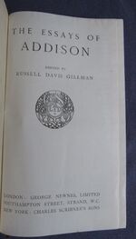 The Essays of Addison
 Additional Image