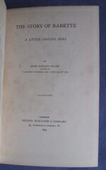 The Story of Babette, a Little Creole Girl
 Additional Image