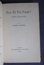 Fee Fi Fo Fum ! A Book of Fairy Stories
 Additional Image