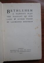 Bethlehem: A Nativity Play; The Pageant of Our Lady and Other Poems
 Additional Image