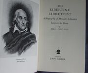 The Libertine Librettist: A Biography of Mozart's Librettist Lorenzo Da Ponte
 Additional Image