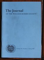 The Journal of the William Morris Society Volume VII Number 2 Spring 1987
