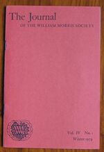 The Journal of the William Morris Society Volume IV Number 1 Winter 1979
