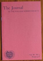 The Journal of the William Morris Society Volume III Number 4 Winter 1978
