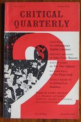 Critical Quarterly, Volume 4, Number 2, Summer 1962
