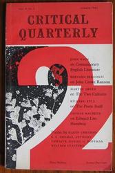 Critical Quarterly, Volume 4, Number 2, Summer 1962
