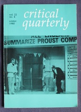 Critical Quarterly, Volume 22, Number 4, Winter 1980
