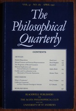 The Philosophical Quarterly Volume 47 No. 187 April 1997
