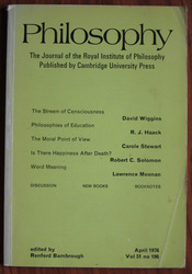 Philosophy Volume 51 No. 196 April 1976

