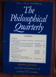 The Philosophical Quarterly Volume 47 No. 189 October 1997
