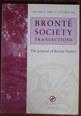 Brontë Society Transactions 2000 Volume 25 Part 2 October 2000
