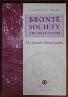 Brontë Society Transactions Volume 25 Part 1 April 2000
