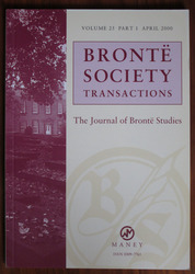 Brontë Society Transactions Volume 25 Part 1 April 2000
