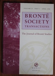 Brontë Society Transactions Volume 23 Part 1 April 1998
