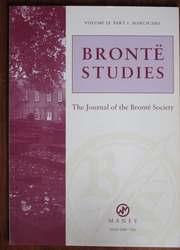 Brontë Studies: The Journal of the Brontë Society, Volume 28 Part 1 March 2003
