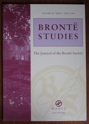 Brontë Studies: The Journal of the Brontë Society, Volume 29 Part 2 July 2004
