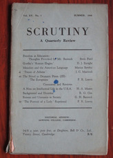 Scrutiny, A Quarterly Review: Vol. XV No 3 Summer, 1948
