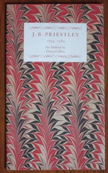 J. B. Priestley O. M. 1894-1984: An Address by Diana Collins, Give At A Service of Thanksgiving, Westminster Abbey 2nd October 1984
