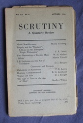 Scrutiny, A Quarterly Review: Vol. XII No 12 Autumn, 1944
